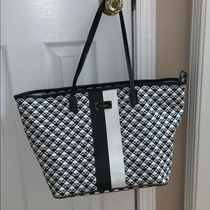 Kate spade black and white spade tote.